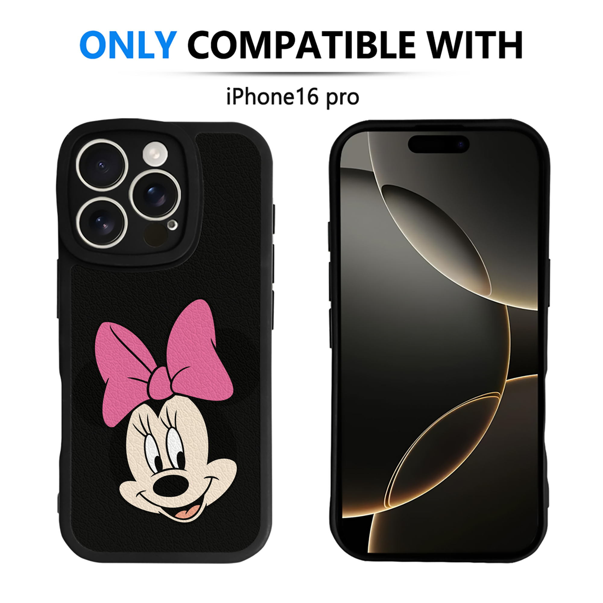 （画像用） ミッキーマウス Mickey Mouse 【iPhone 16シリーズ対応】シリコンスマホケース（レザー調） 材質：シリコン